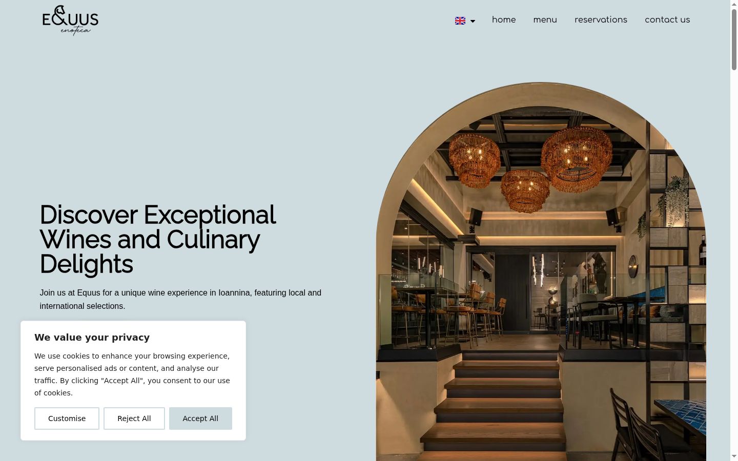 Screenshot of the consent banner shown before any interaction