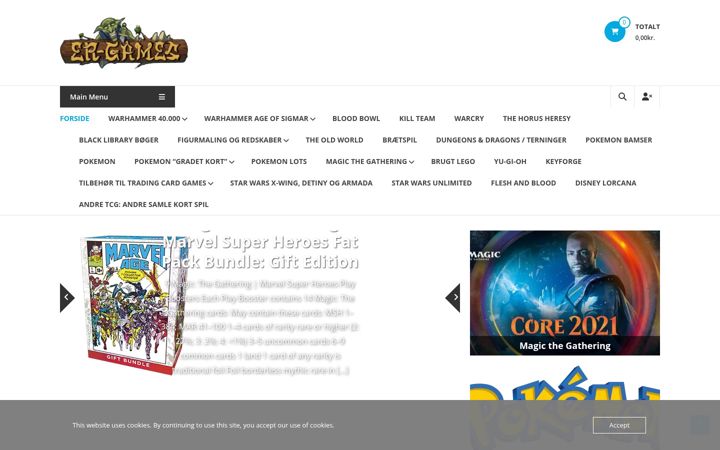 Skärmbild av er-games.dk