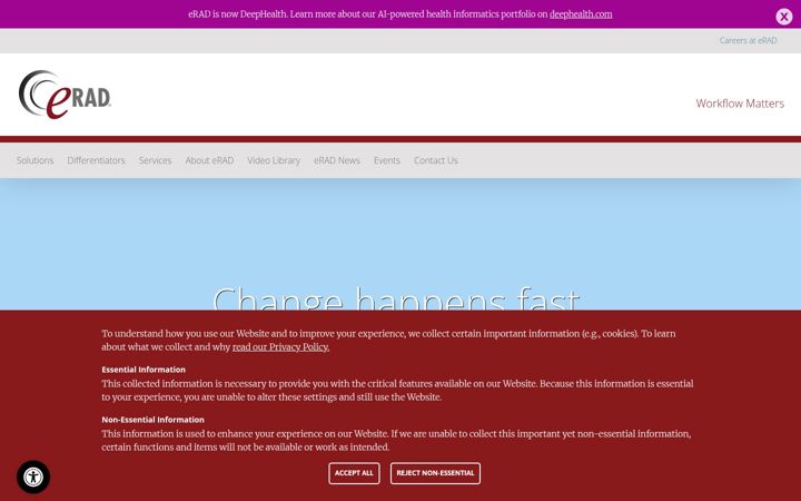 Screenshot of erad.com
