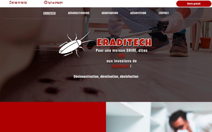 Screenshot ta' eraditech.fr