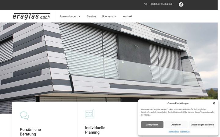 Screenshot von eraglas.at