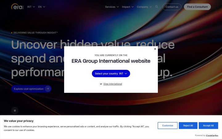 Screenshot of eragroup.com