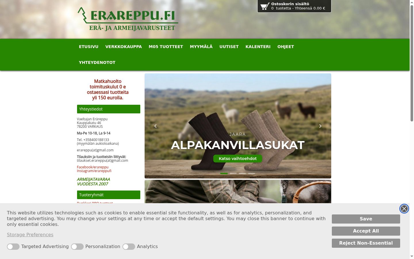 Képernyőkép a bármilyen interakció előtt megjelenő hozzájárulási bannerről