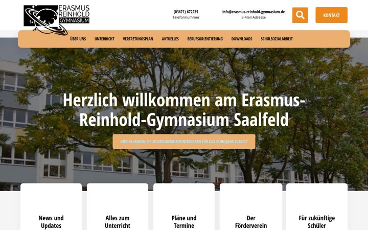 Екранна снимка на erasmus-reinhold-gymnasium.de
