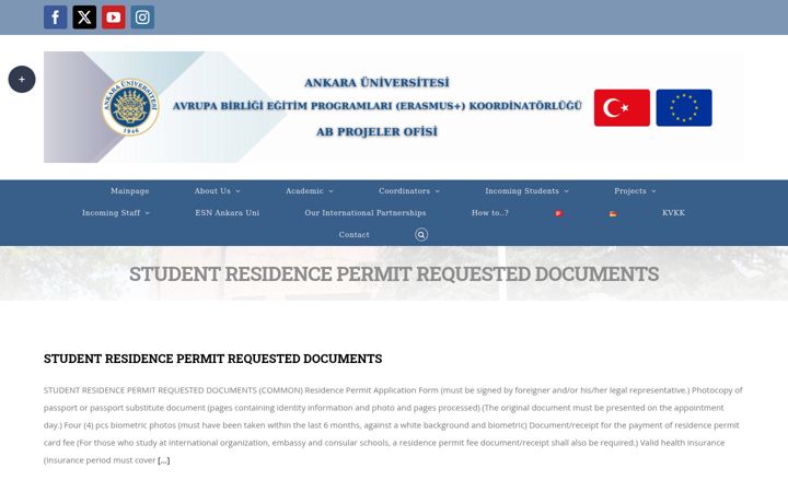 Screenshot of erasmus.ankara.edu.tr