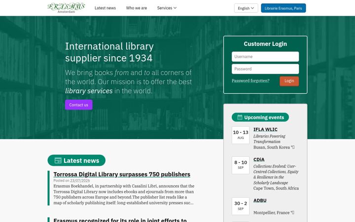 Skärmbild av erasmusbooks.nl