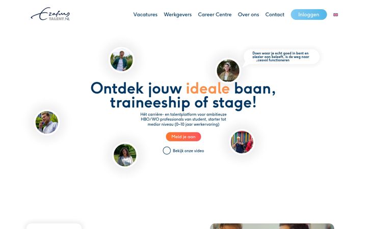Skjermbilde av erasmustalent.nl