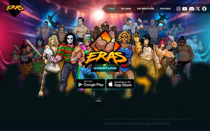 Screenshot of erasofwrestling.com