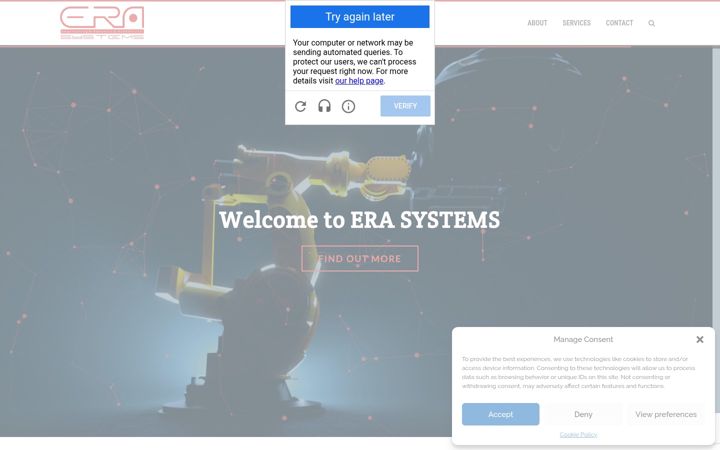 Captura de ecrã de erasystems.ro