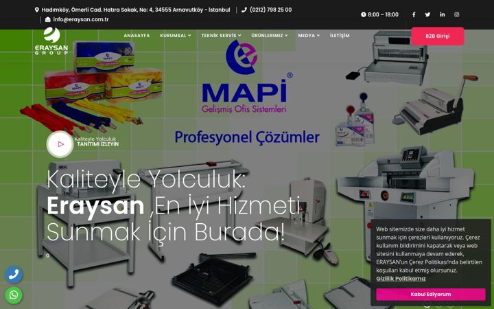 Captura de ecrã de eraysan.com.tr