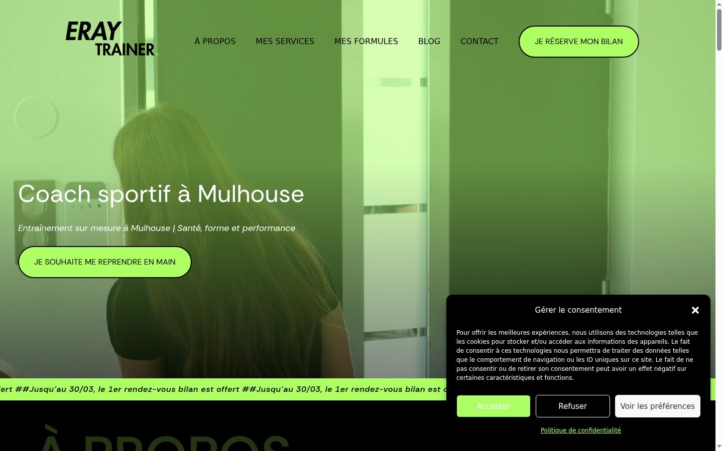 Screenshot tal-banner tal-kunsens muri qabel kwalunkwe interazzjoni