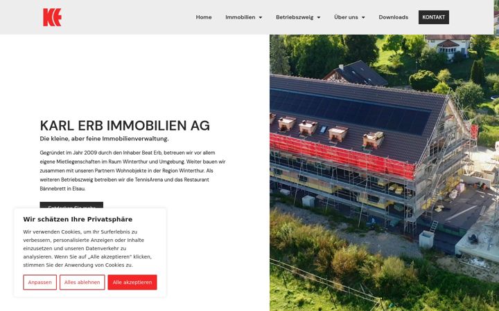Skärmbild av erb-immo.ch