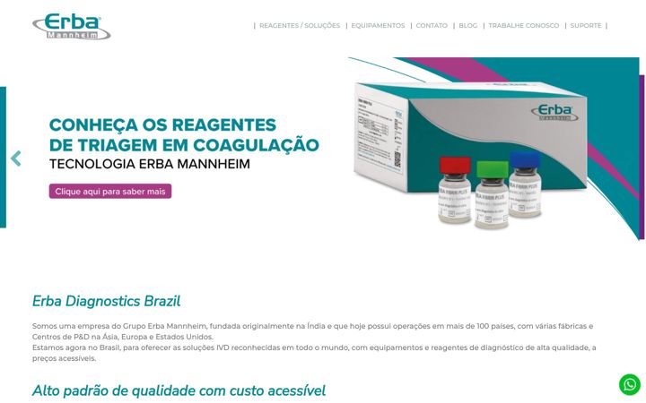 Ekrano kopija erbabrasil.com.br