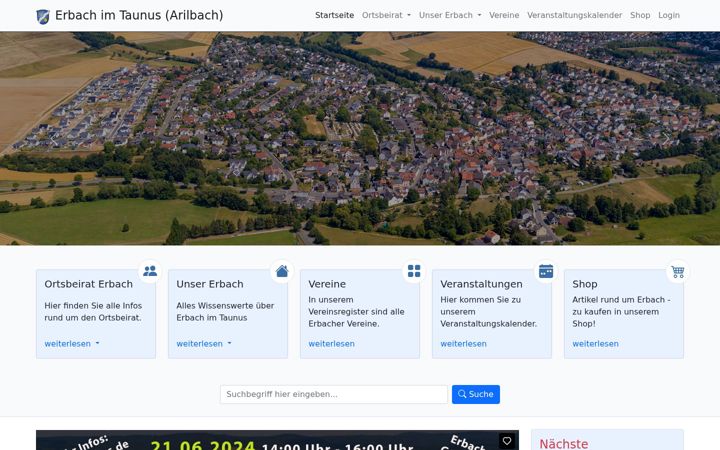 Screenshot van erbach-taunus.de