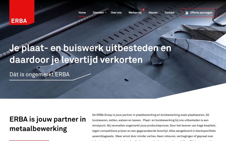 Skjermbilde av erbagroep.nl