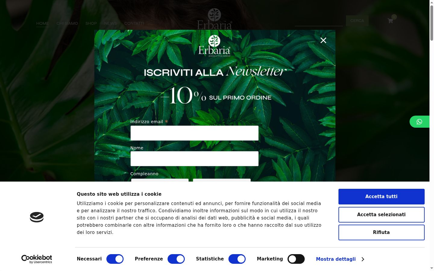 Screenshot tal-banner tal-kunsens muri qabel kwalunkwe interazzjoni