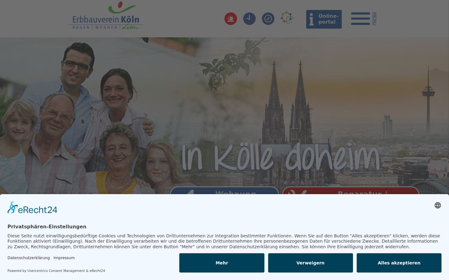 Screenshot van de toestemmingsbanner zoals getoond vóór enige interactie