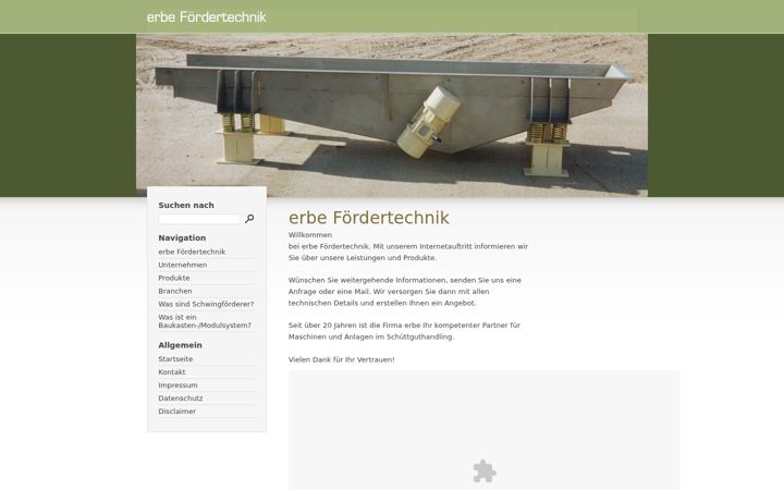 Screenshot van erbe-internet.de