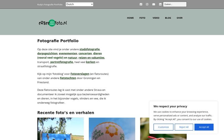 Skjermbilde av erbeefoto.nl