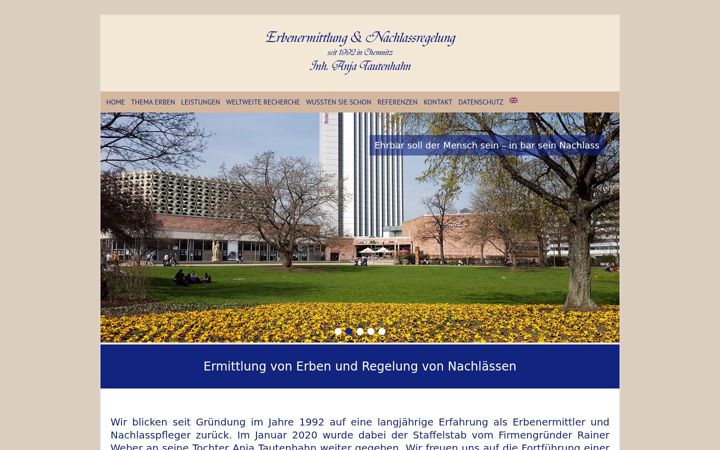 Екранна снимка на erben-web.de