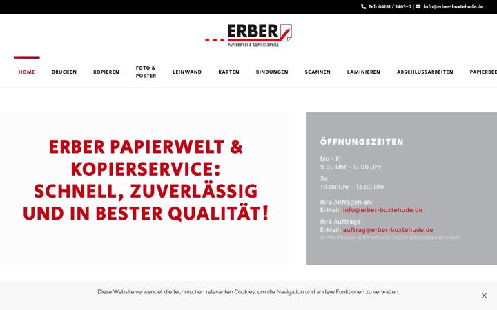 Екранна снимка на erber-buxtehude.de