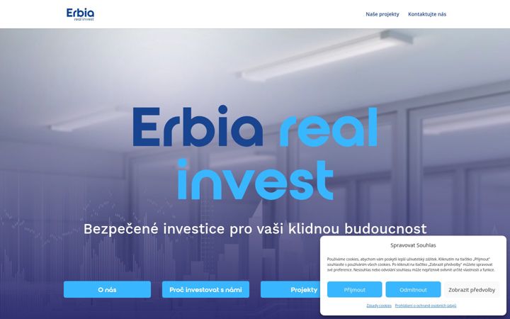 Screenshot ta' erbiarealinvest.cz