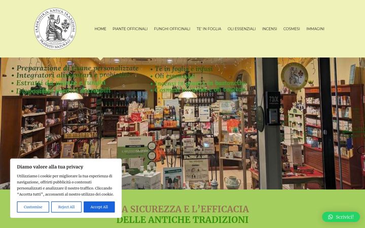 Ekraanipilt saidist erboristerianticatradizione.it