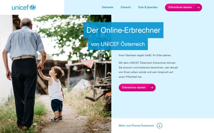 Screenshot von erbrechner.at