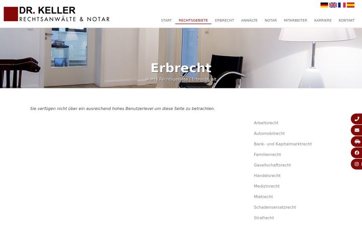 Snimka zaslona za erbrecht-oberhausen.info