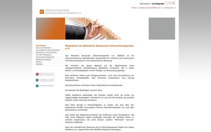 Snimka zaslona za erbrechtsmediation.info