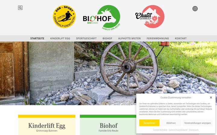 Skärmbild av erbsport.ch