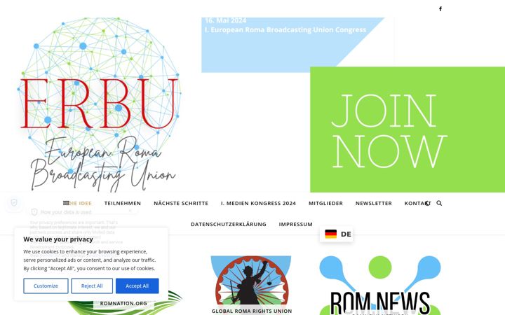 Screenshot stránky erbu.org