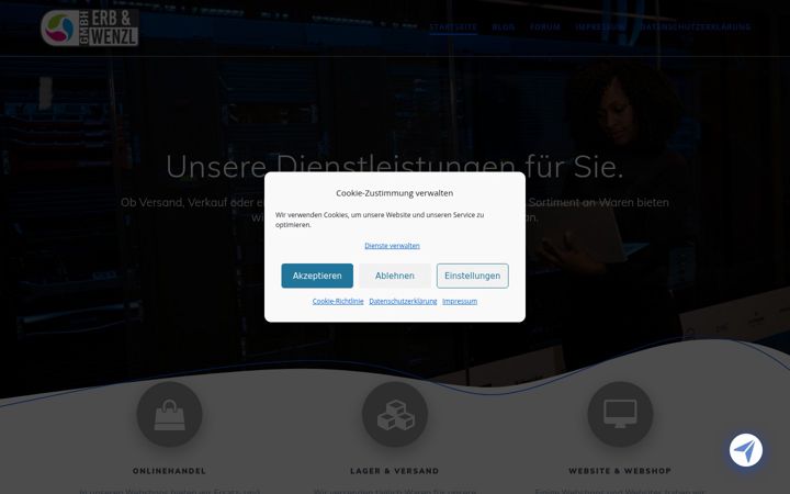 Skjámynd af erbundwenzl.de