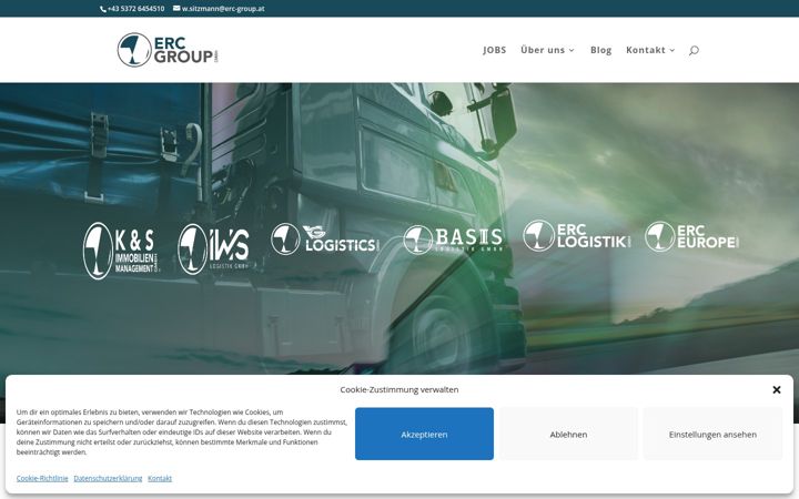 Screenshot von erc-group.at