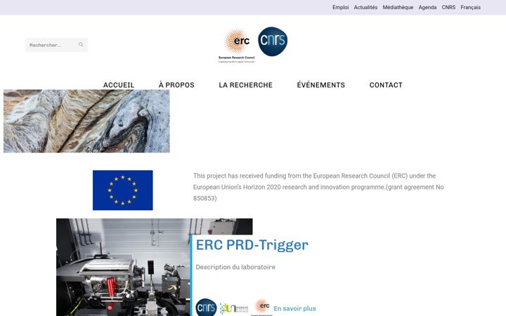 Skjermbilde av erc-prd-trigger.cnrs.fr