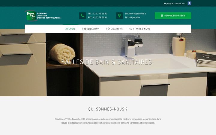 Skjermbilde av erc-sarl.fr