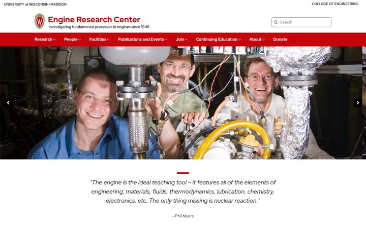 Screenshot of erc.wisc.edu