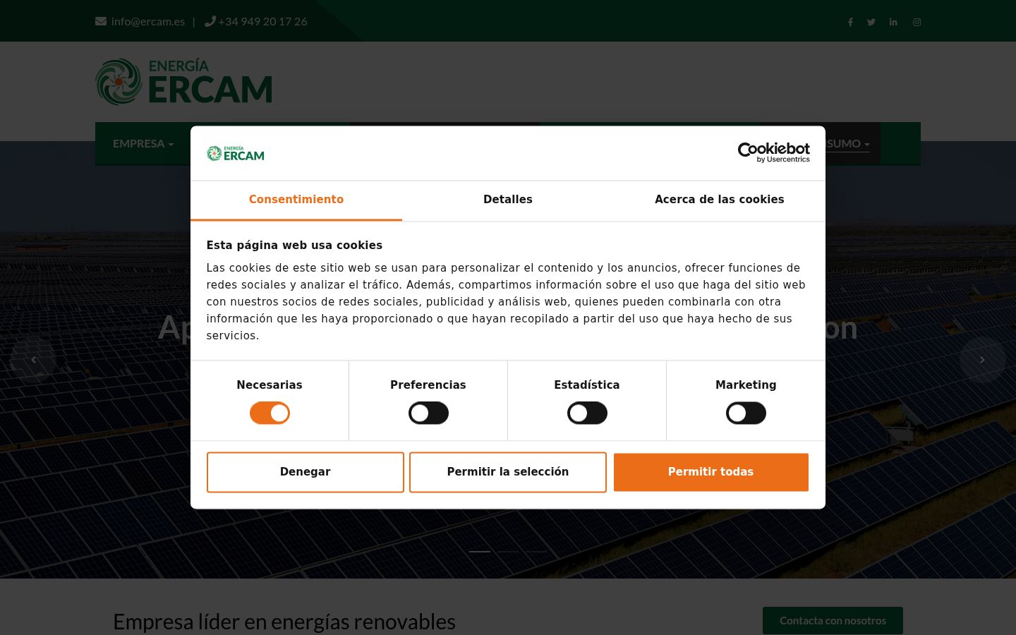 Sutikimo reklamjuostės, rodytos prieš bet kokią sąveiką, ekrano kopija