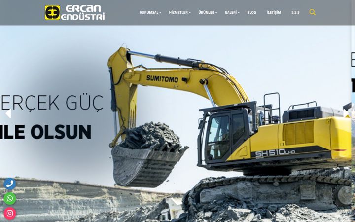 Captura de ecrã de ercanendustri.com.tr