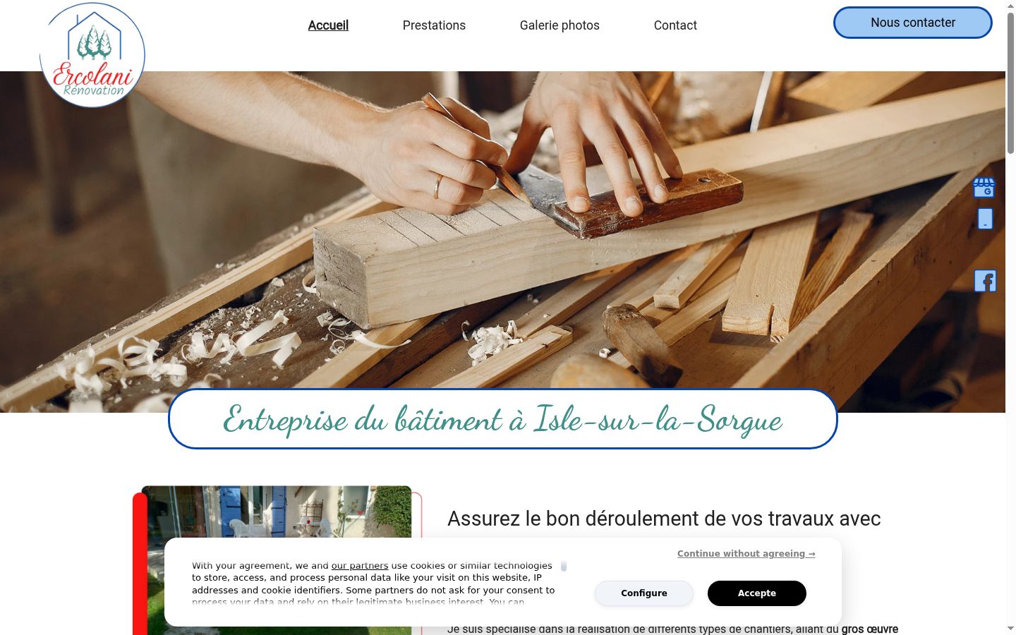 Screenshot tal-banner tal-kunsens muri qabel kwalunkwe interazzjoni