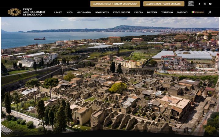 Ekraanipilt saidist ercolano.cultura.gov.it