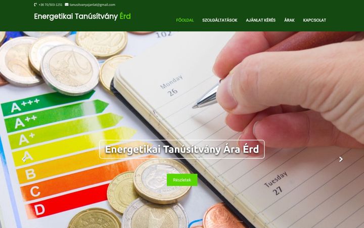 Screenshot von erd-energetikai-tanusitvany.hu