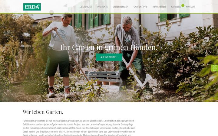 Skjámynd af erda-garten.de