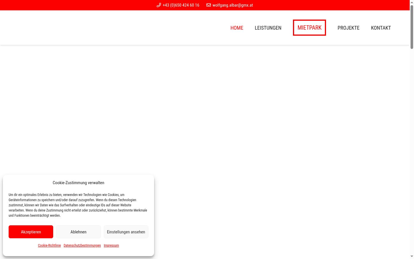 Screenshot tal-banner tal-kunsens muri qabel kwalunkwe interazzjoni