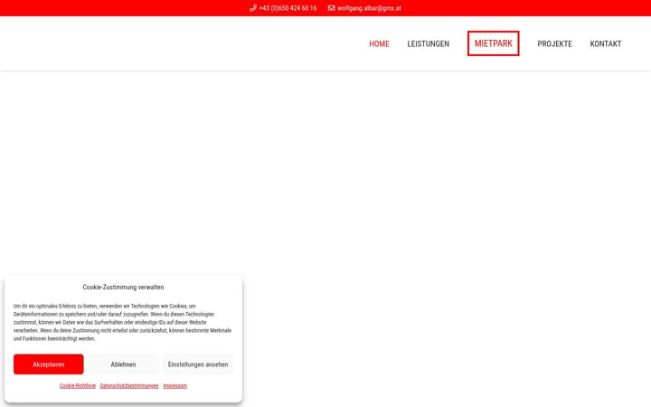 Screenshot von erdbau-albar.at