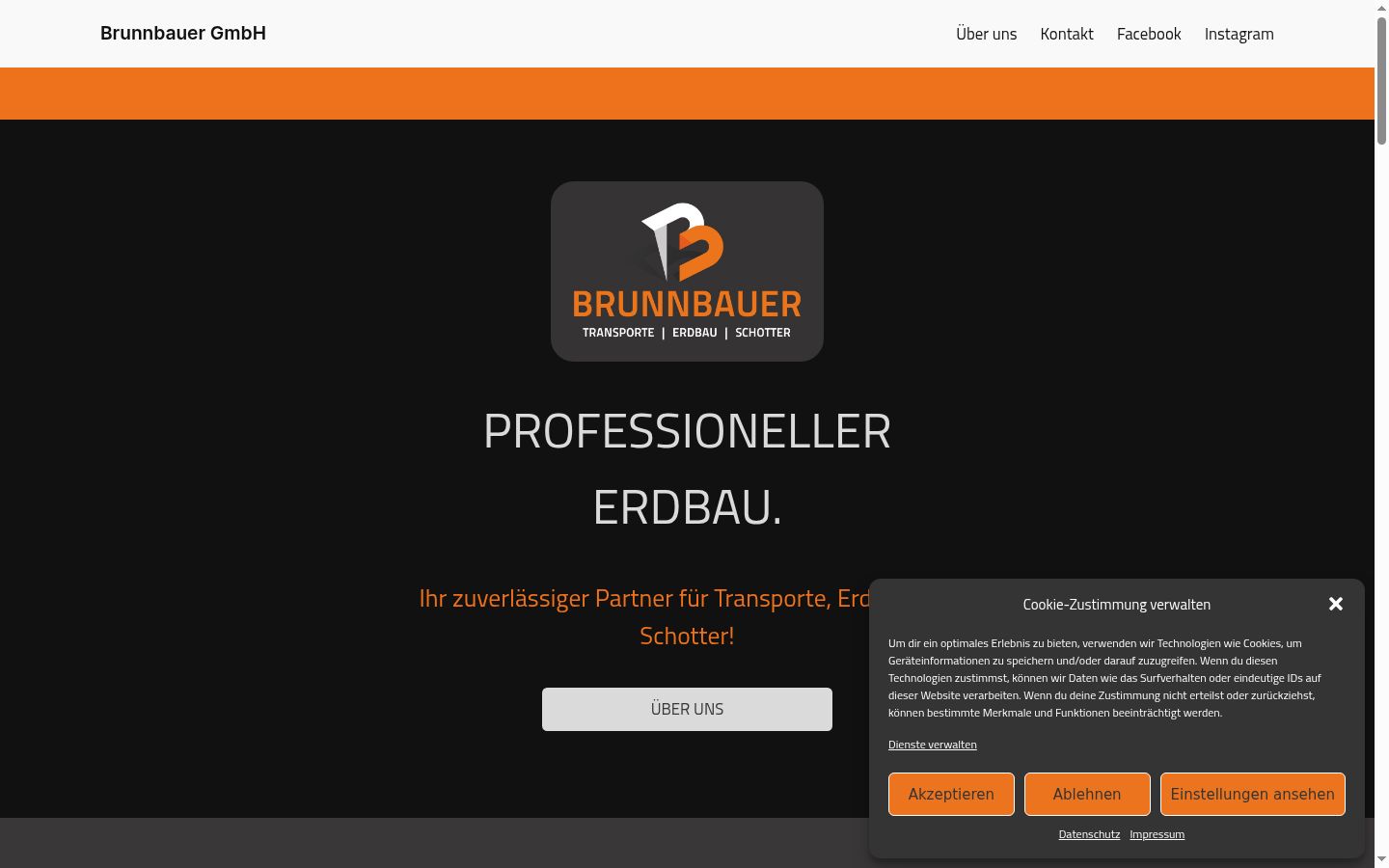 Screenshot tal-banner tal-kunsens muri qabel kwalunkwe interazzjoni