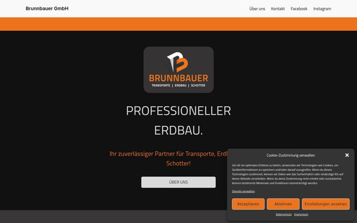 Screenshot von erdbau-brunnbauer.at