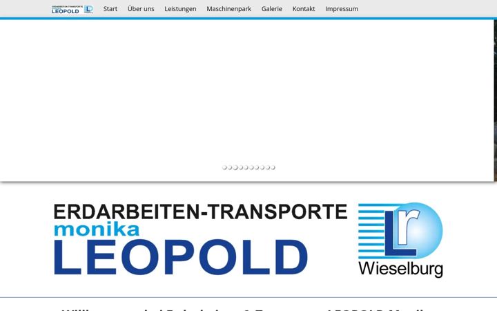 Screenshot von erdbau-leopold.at