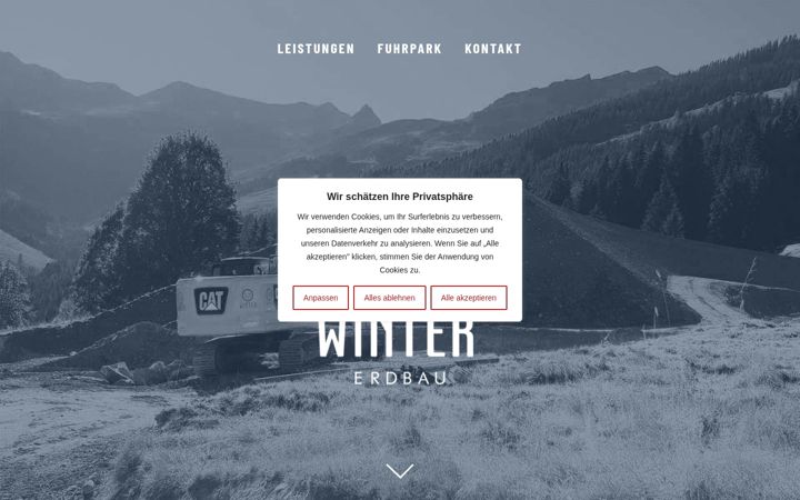 Screenshot von erdbau-winter.at