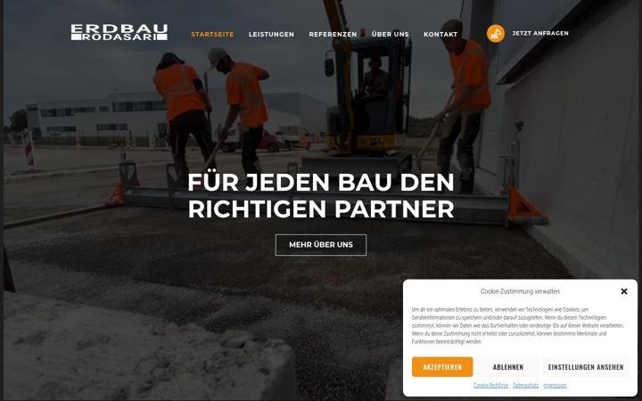 Screenshot von erdbaurodasari.de